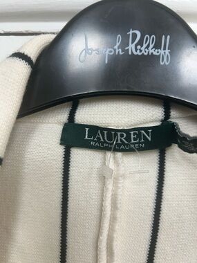 Lauren Ralph Lauren Cream Jacket with Black Stripe